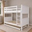 Emilia Solid Hardwood King Single Bunk Bed with Mattresses – White Carousel 9