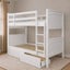 Emilia Solid Hardwood King Single Bunk Bed with Mattresses – White Carousel 8