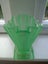 Gorgeous Art Deco Green Uranium Glass Sowerby VASE Carousel 3