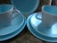 POOLE POTTERY 1960s THREE Gorgeous Blue and Grey Glossy TRIOS Carousel 5