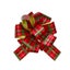 Ribbon Pull Bow Pom Pom Tartan Plaid Red Green Pack of 5 30mmx12.5cm Carousel 1