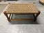 Natural Wooven Rope Cord Bench Footstool Oak Frame Carousel 1