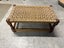 Natural Wooven Rope Cord Bench Footstool Oak Frame Carousel 2