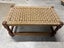 Natural Wooven Rope Cord Bench Footstool Oak Frame Carousel 5