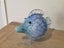 Large Vintage Blue Art Glass Fish Carousel 5