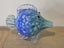 Large Vintage Blue Art Glass Fish Carousel 6