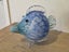 Large Vintage Blue Art Glass Fish Carousel 7