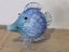 Large Vintage Blue Art Glass Fish Carousel 13