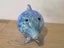 Large Vintage Blue Art Glass Fish Carousel 14
