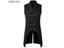 Mens Black Gothic Steampunk Vest Medieval Jacquard Double Breasted Vest Carousel 4