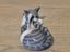 Vintage Royal Copenhagen Porcelain Kitten / Cat Playing with Tail Figurine # 727 Carousel 7