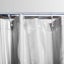 Wam Poly Home Bathroom Bath Shower Classic Curtain w Rings 180 x 180cm White Carousel 2