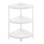 Boxsweden 3-Tier 70cm Corner Storage Shelf Home Room Organiser Rack Stand White Carousel 1