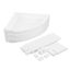 Boxsweden 3-Tier 70cm Corner Storage Shelf Home Room Organiser Rack Stand White Carousel 3
