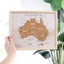 Travel Board 27x22cm Desk Australia Map Adventure Trip Framed Canvas w Stand Carousel 2
