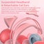 Ear Gaming Headset Wired Headphones with Microphone for PC PS4 PS5 One Pink Carousel 4