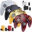 Wireless N64 Controller 2.4 GHz - Switch, PC, Mac, iOS w/ USB - Clear Red Blue Carousel 2