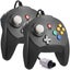 N64 Controller 2-Pack - Mini GamePad Controllers 1.8m Cable - Black Carousel 1
