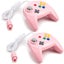 N64 Controller 2-Pack - Mini GamePad Controllers 1.8m Cable - Pink Carousel 1