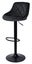 Breakfast Bar Stool Velvet Black color Carousel 2