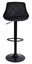 Breakfast Bar Stool Velvet Black color Carousel 3