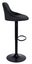 Breakfast Bar Stool Velvet Black color Carousel 4