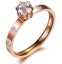 BRILLIANT CZ DIAMOND RING ROSE GOLD Carousel 1
