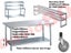 Bench 0.6x0.6m Curved Edge Operating Table S/S rubbish bin workbench Depth=60cm Carousel 6