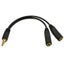 Audio AUX Cable Stereo Extension Headphone Splitter Cord Male to 2 Female 3.5mm Carousel 2