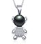 Lucky bear freshwater pearl pendant necklace Carousel 1