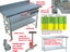Bench 0.6x0.6m Curved Edge Operating Table S/S rubbish bin workbench Depth=60cm Carousel 3