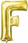 Letter F Gold 81cm Helium Saver Carousel 1