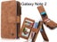 Galaxy Note 2 Case Retro leather case multi cards cash pocket & zip Carousel 1