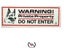 Dog Sign "WARNING! Private Property DO NOT ENTER" • 270mm x 95mm Carousel 1