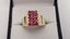 Lovely Vintage 18ct Gold Ruby Dress Ring Carousel 1