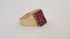 Lovely Vintage 18ct Gold Ruby Dress Ring Carousel 3
