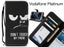 Vodafone Platinum 7 case 3 card leather wallet case printed ID Carousel 1