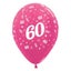 Balloons Age 60 Fuchsia Metallic Pearl - Pack of 25 Carousel 1