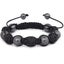 Unisex Bead Wrap Armband - BLACK CRYSTAL Carousel 1