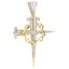 Premium Bling - 925 Sterling Silver CROSS Pendant Carousel 1