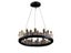 Black Color LED Crystal Pendant Light,Two Size Carousel 6
