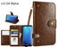 LG G4 Stylus case executive fine leather wallet case Carousel 1