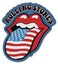 The Rolling Stones Patch US Flag Tongue Band Logo new Official Iron on Carousel 1