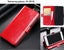 galaxy j6 2018 case executive leather wallet slim cow hide finish red Carousel 1
