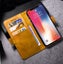 Galaxy A7 2018 a750 case leather wallet slim cow hide finish side magnet brn Carousel 4