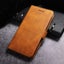 Galaxy A7 2018 a750 case leather wallet slim cow hide finish side magnet brn Carousel 6
