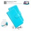 Iphone 8 case triple wallet PU leather 9 cards ID 3 pockets blue Carousel 7