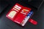 Galaxy A10s A107 case triple wallet PU leather 9 cards ID 3 pockets red Carousel 3