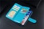 Iphone 8 case triple wallet PU leather 9 cards ID 3 pockets blue Carousel 3