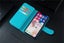 Iphone 8 case triple wallet PU leather 9 cards ID 3 pockets blue Carousel 4